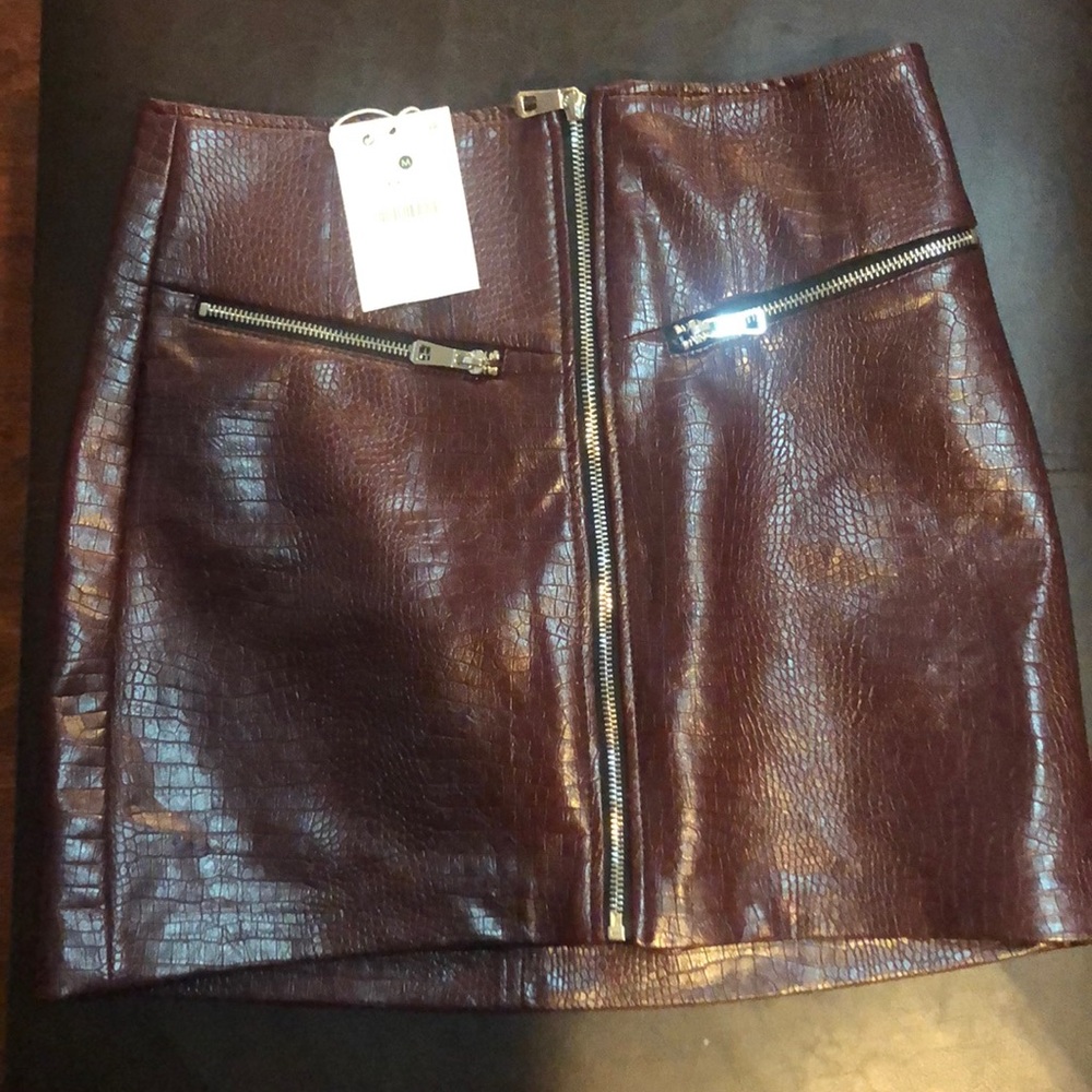 Leather mini skirt from ASOS.